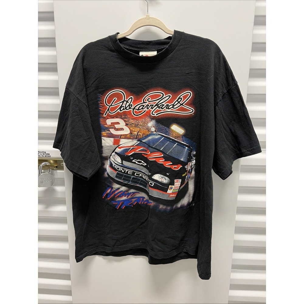 Vintage Dale Earnhardt #3 Night Train Nascar T-Shirt 90's Sz XL Chase Nutmeg